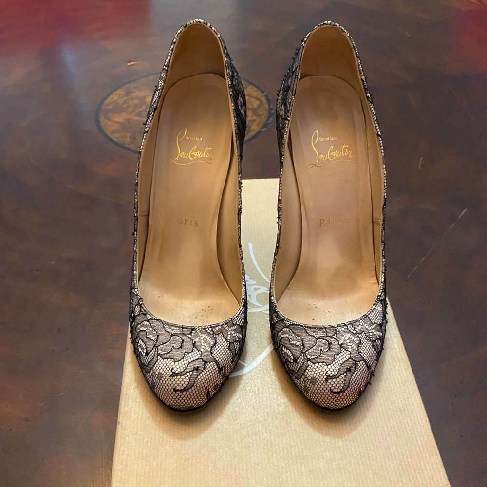 Christian Louboutin Fifi Satin Lace